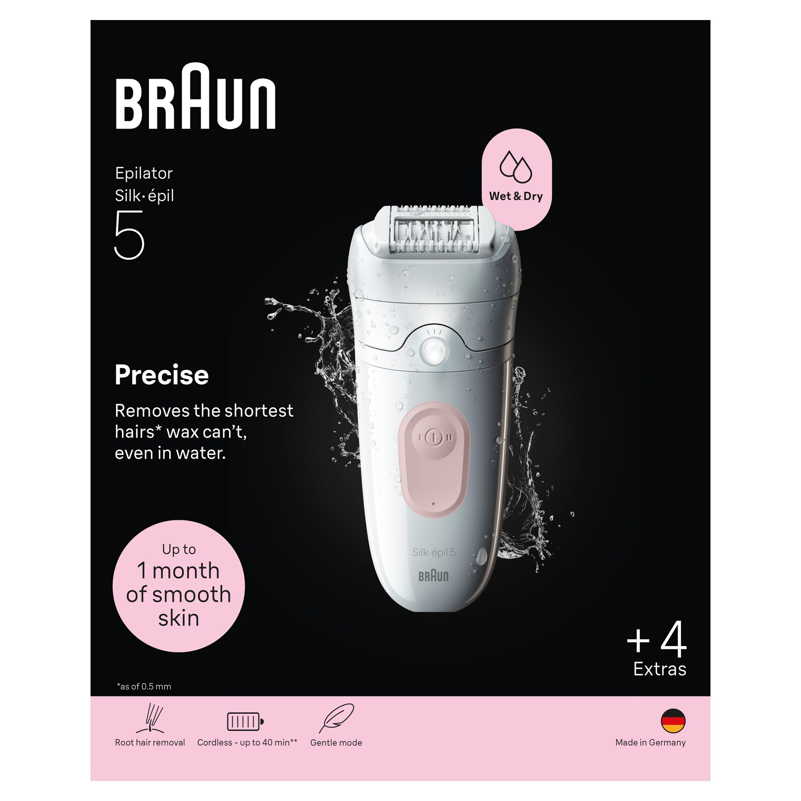 Braun SE5041 Epilatore WetDry 28 Pinze con Custodia Accessori - immagine 4