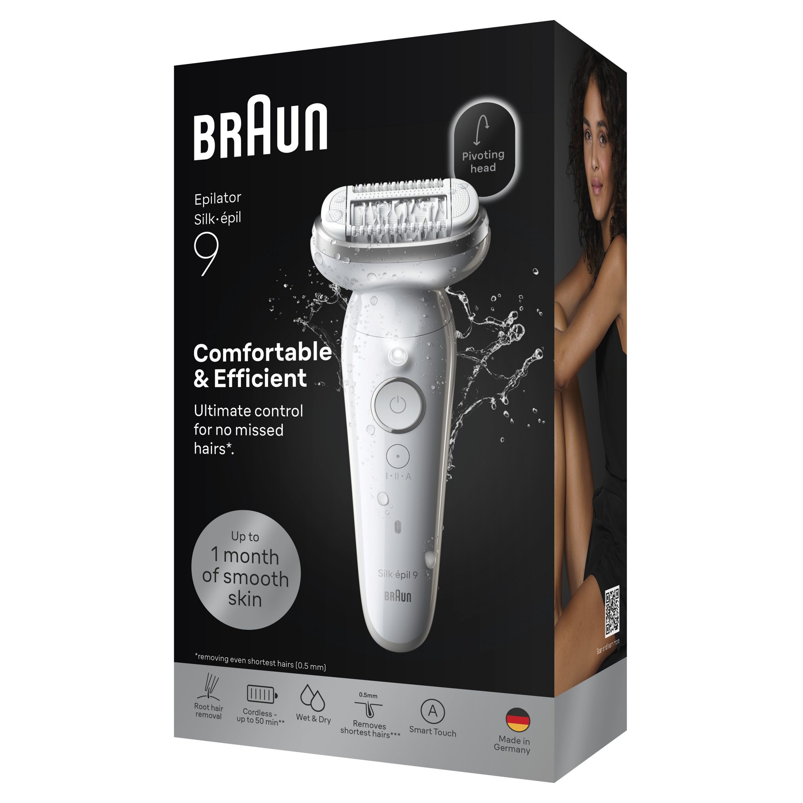BRAUN SES9000 Epilatore WetDry 40pinze Grigio con Custodia - immagine 3