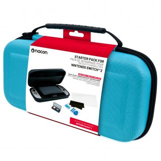 Nacon SWITCHNEWPACK5BLUE Kit Custodia Pellicola Per Nintendo Switch 2 Blu