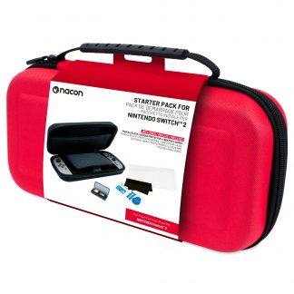Nacon SWITCHNEWPACK5RED Kit Custodia Pellicola Per Nintendo Switch 2 Rosso