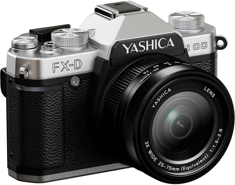 Yashica FX-D 100 Fotocamera Digitale Compatta F2.8 13MP Zoom 4X Video 4K Nera - immagine 3