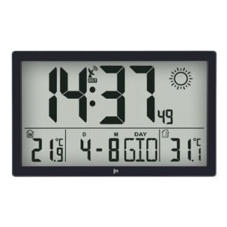 Justaminute JD9909 Orologio Parete Radiocontrollato Meteo Nero