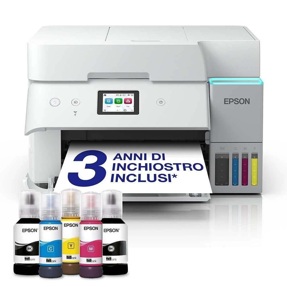 Epson EcoTank ET4956 Stampante Multifunzione Inkjet Wi-Fi 4 Serbatoi Inchiostro