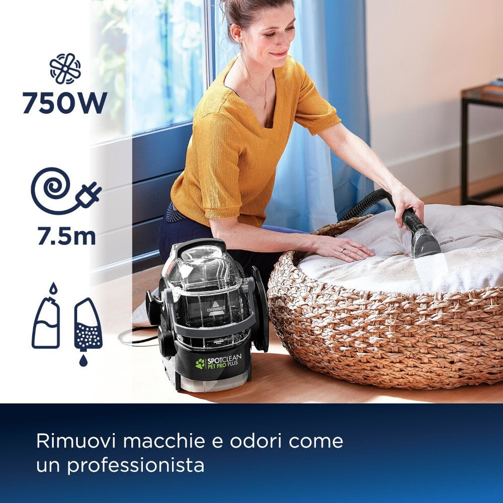 Bissel Spotclean Pet Pro Plus Smacchiatore Tappeti e Tappezzeria 750W - immagine 3