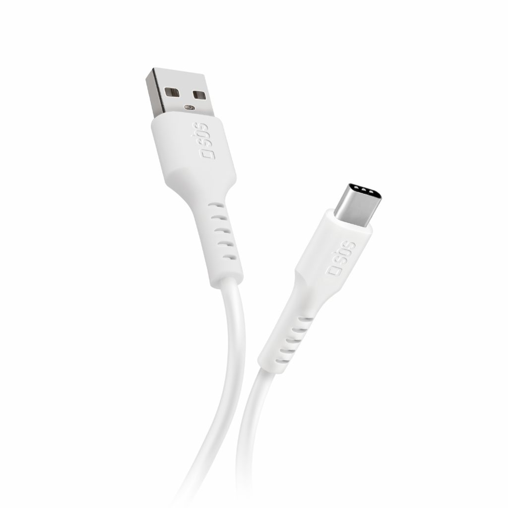 SBS TECABLEMICROC15W Cavo Dati USB 2.0 - Type-C Bianco
