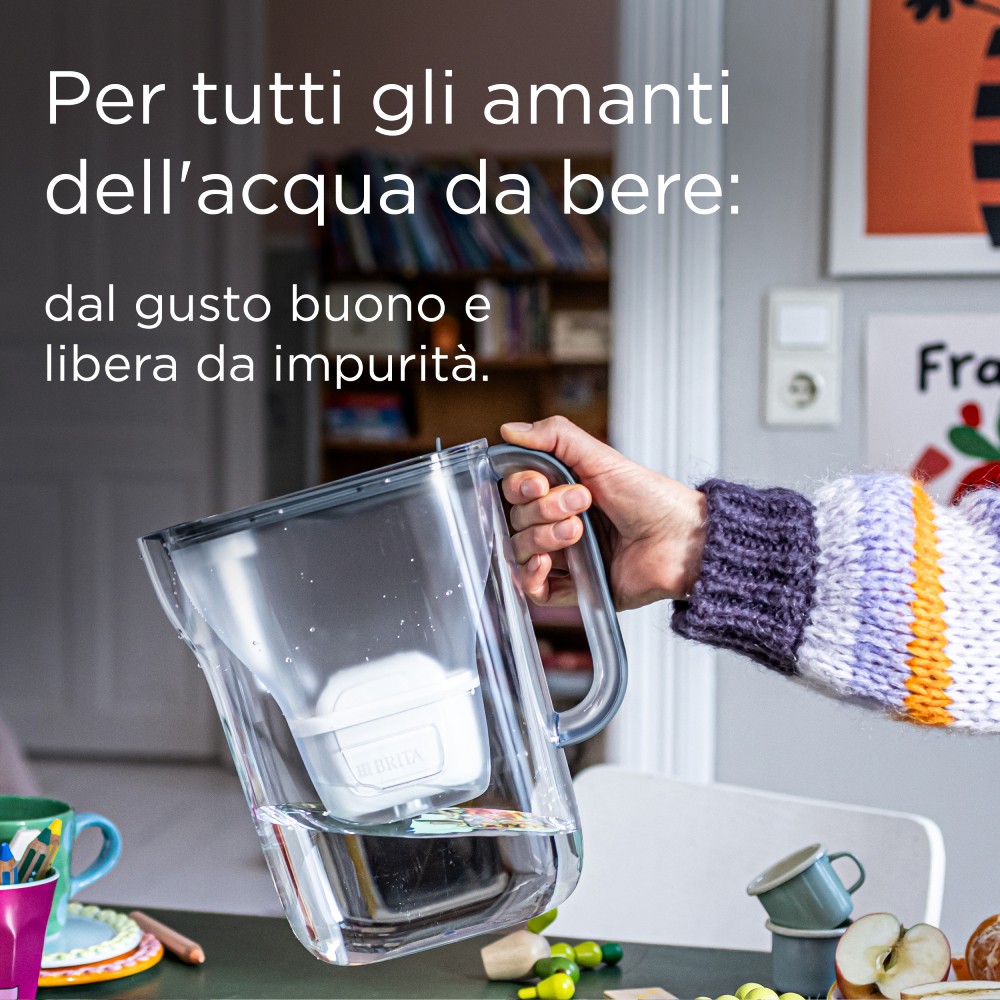Brita Style Essential Stone Blu Caraffa Filtrante 2.4LT con 3 Filtri Maxtra Pro - immagine 5