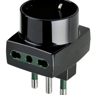 VIMAR 00323 Adattatore Multiplo Elettrico S17 2P17-11 P30 Nero