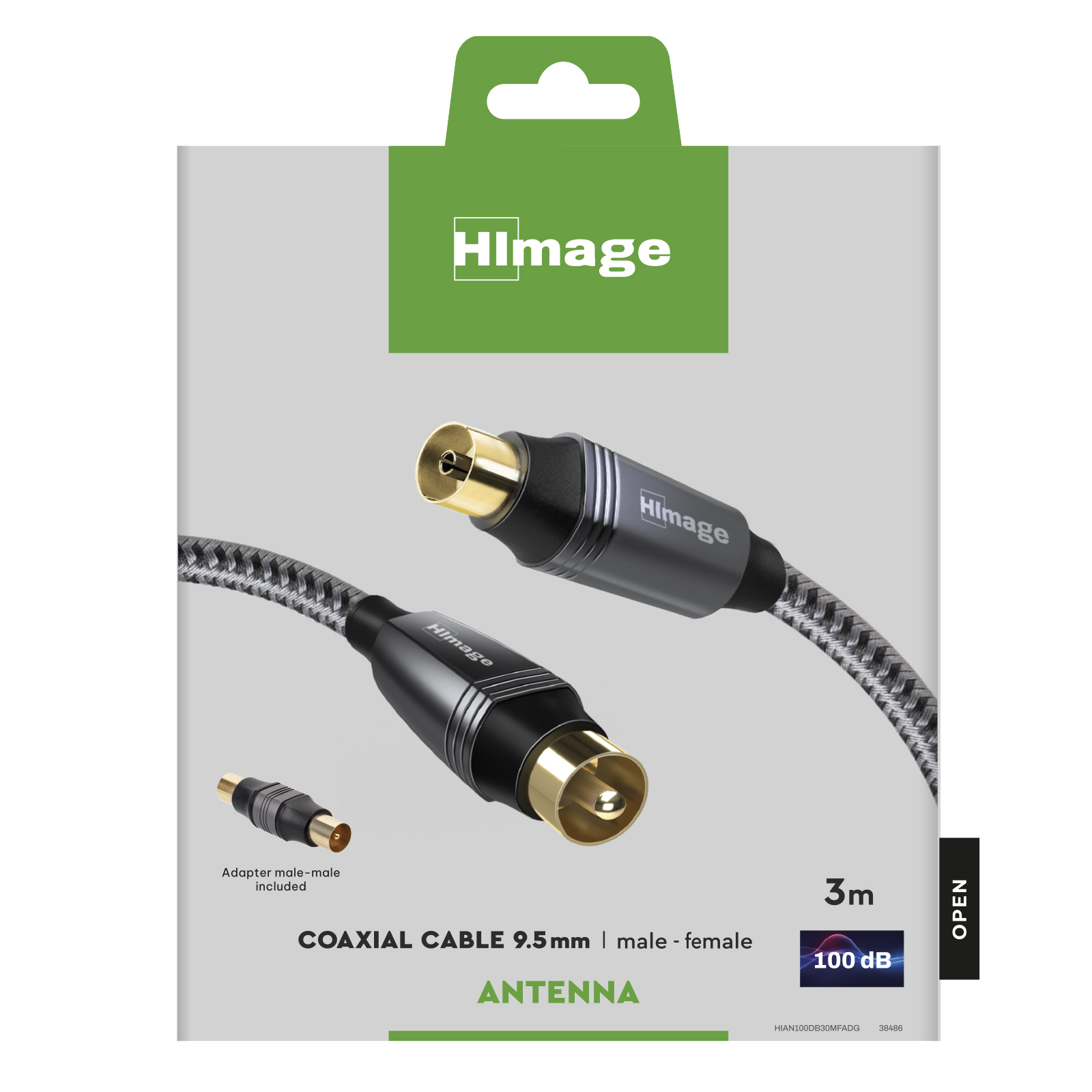 Himage HIAN100DB30MFADG Cavo Antenna 9.5mm Maschio-Femmina 3MT 100DB - immagine 2
