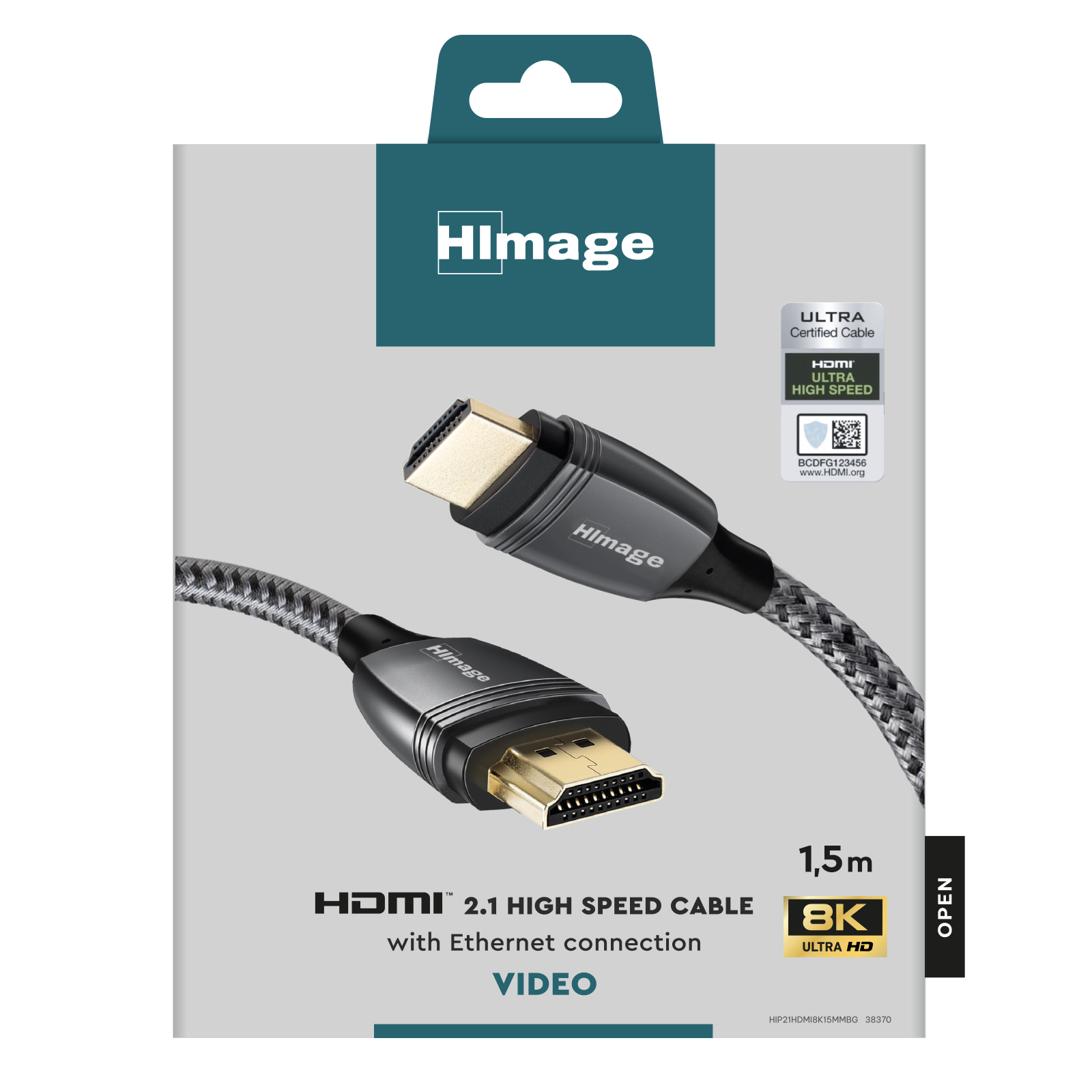 Himage HIP21HDMI8K15MMBG Cavo HDMI V2.1 Ethernet Connettori Dorati 1.5MT - immagine 2