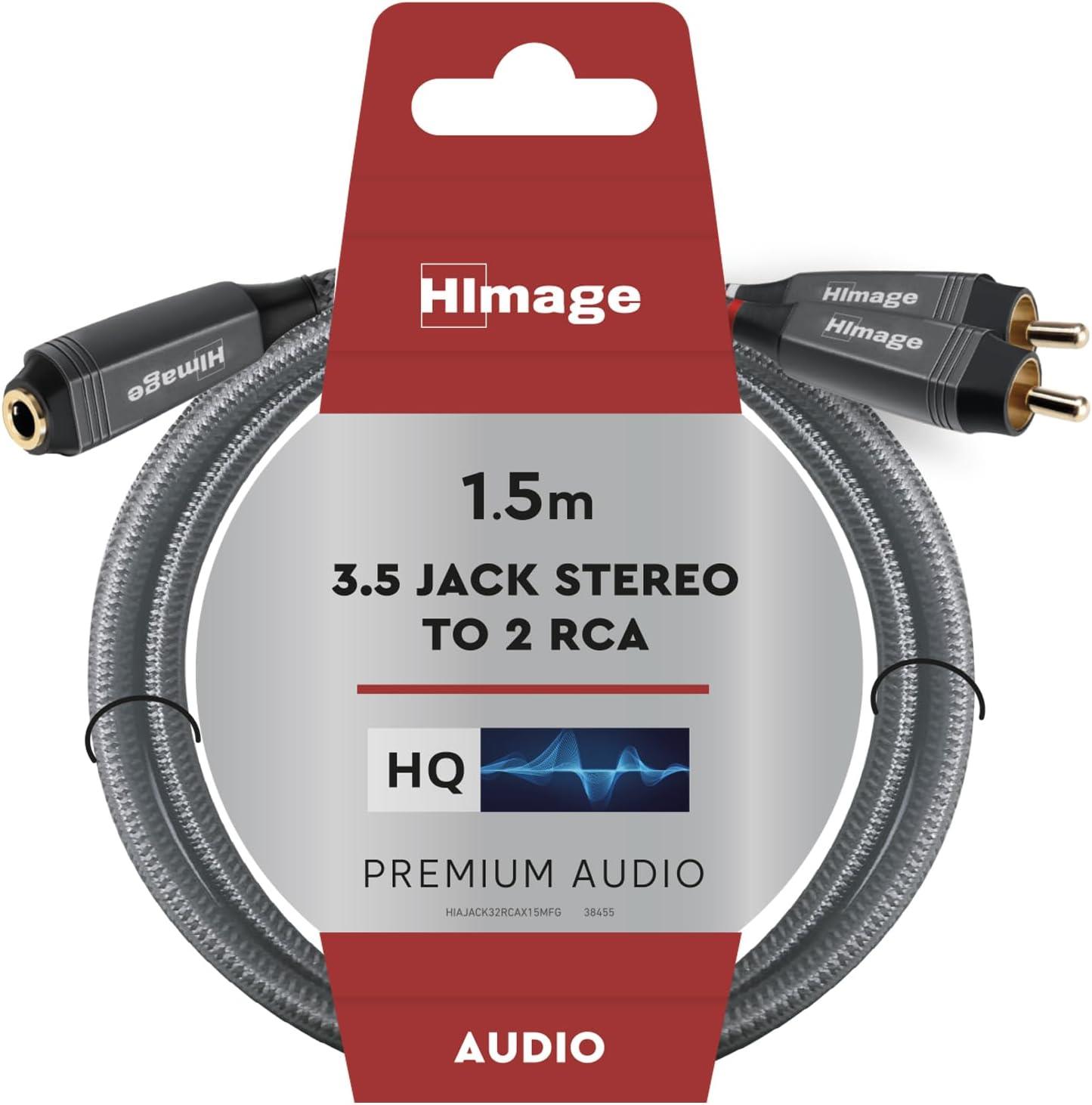 Himage HIAJACK32RCAX15MFG Cavo Audio Jack 3.5MM Femmina-2 RCA Maschio 1.5MT - immagine 2