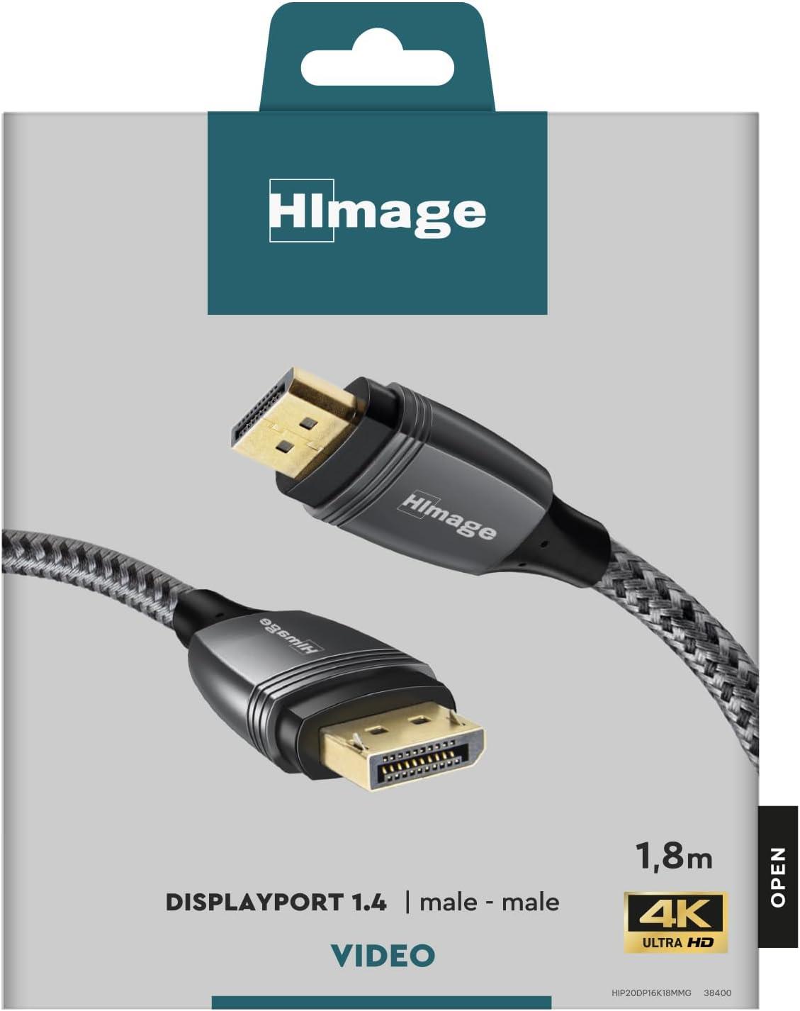 Himage HIP20DP16K18MMG Cavo Display V2.0 Ethernet Connettori Dorati 1.8MT - immagine 2