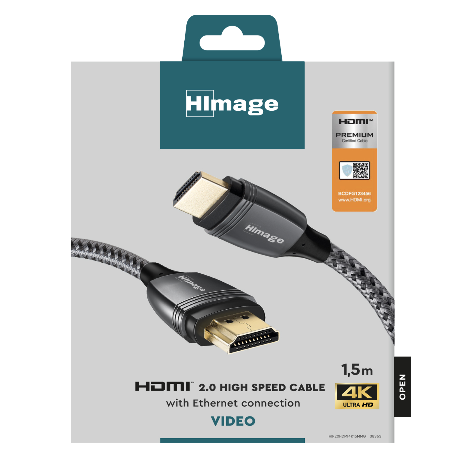 Himage HIP20HDMI4K15MMG Cavo HDMI V2.0 Ethernet Connettori Dorati 1.5MT - immagine 2