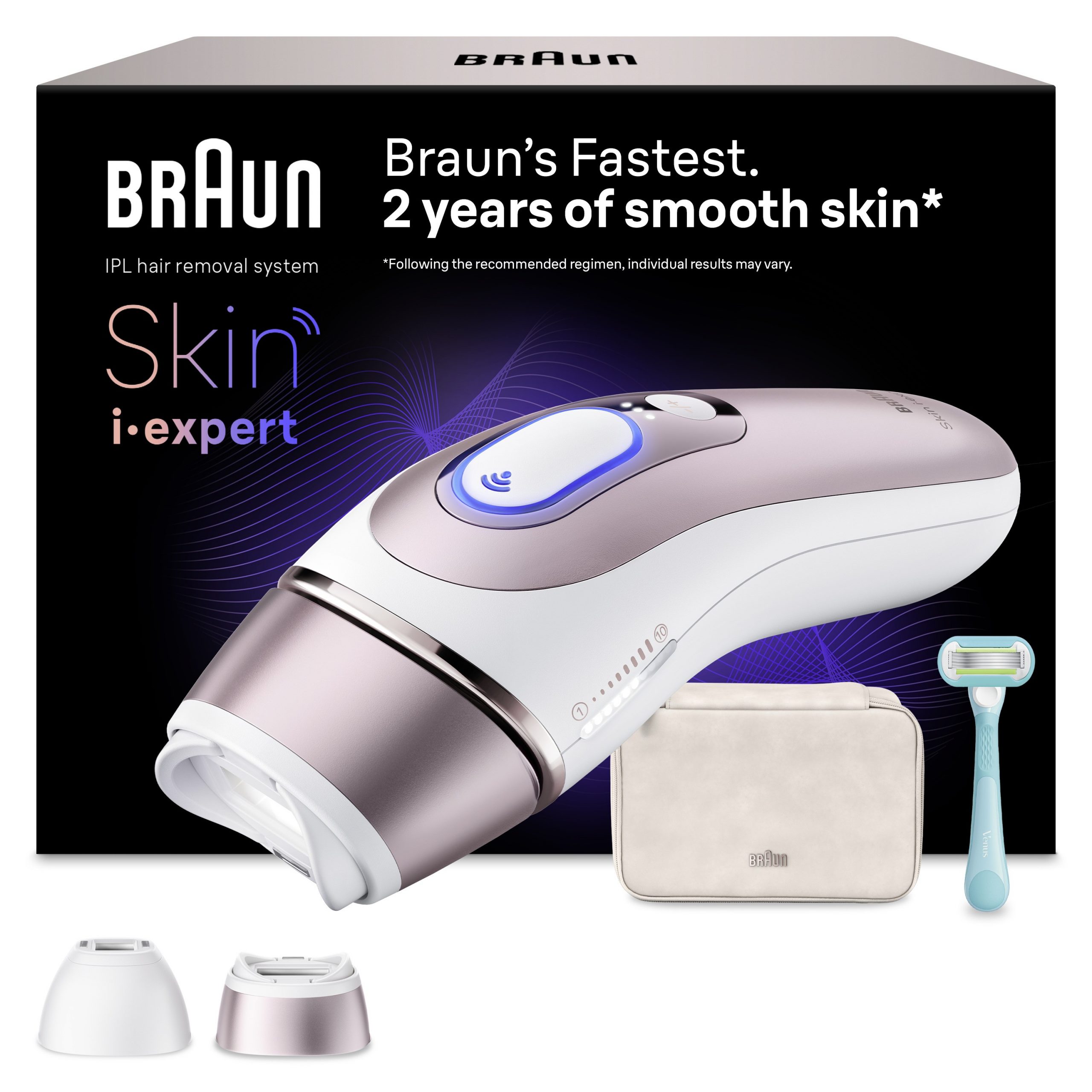 Braun Skin i-Expert PL7211 Epilatore Luce Smart con Custodia e Rasoio Gilette - immagine 2