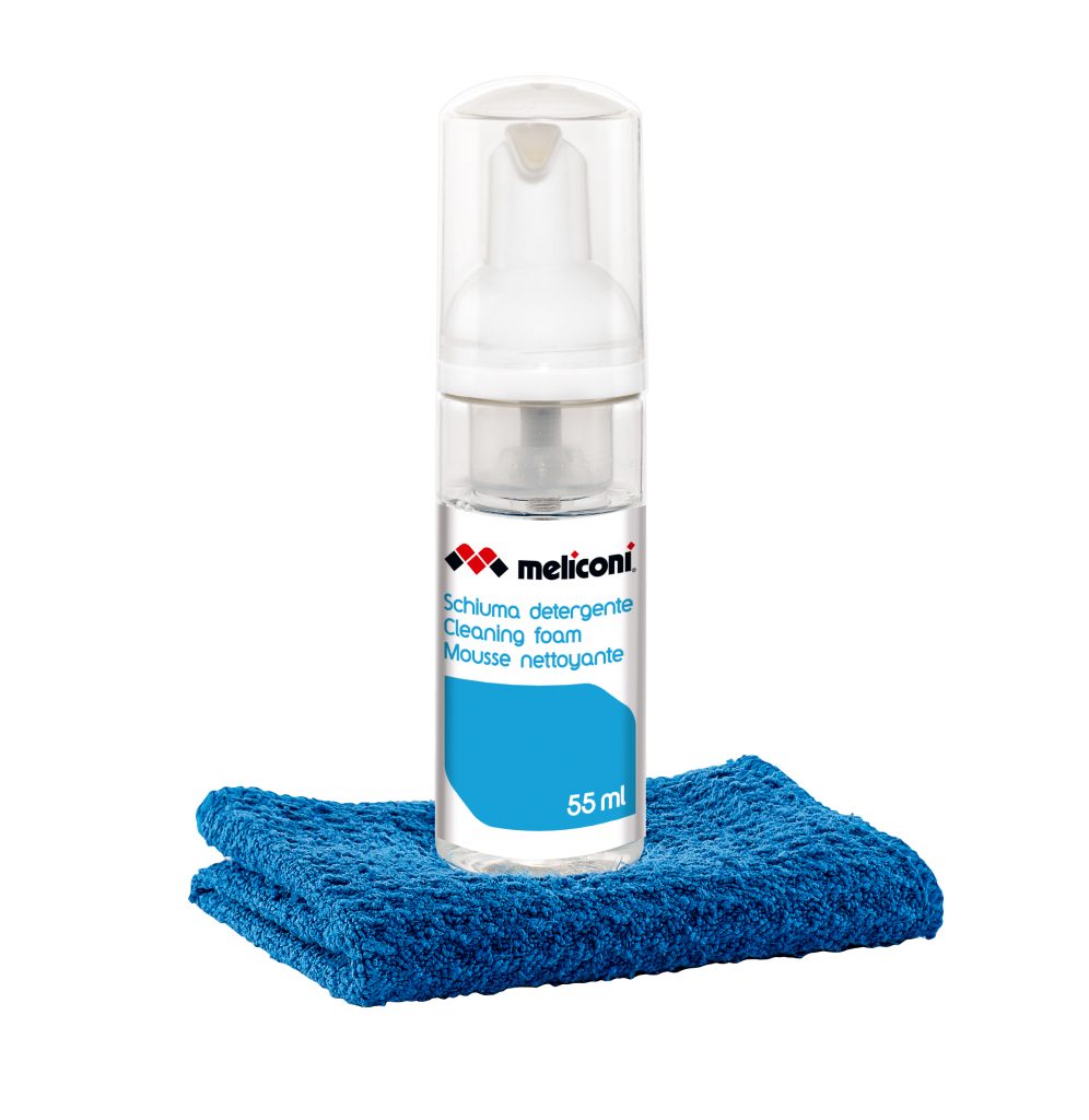 Meliconi Liquido Pulizia Schermi 55ML con Panno 15x15CM