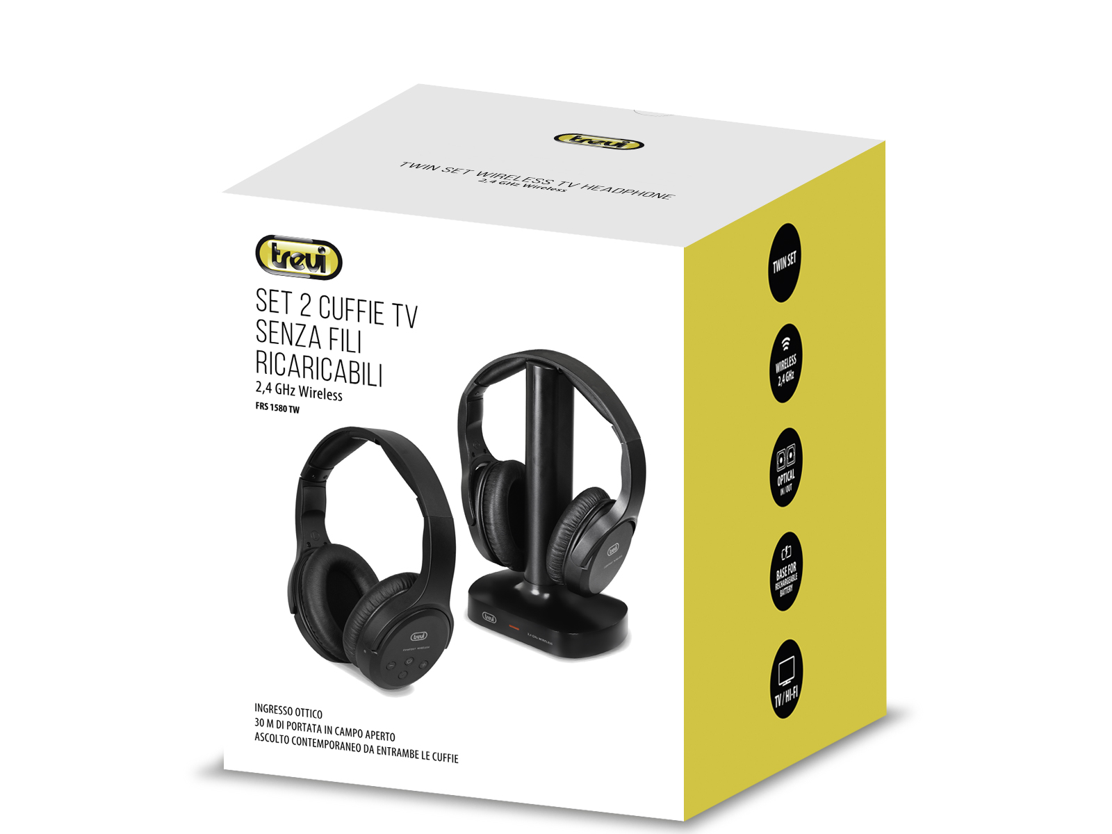 Trevi FRS 1580 TW Set 2 Cuffie Wireless per TV - immagine 3