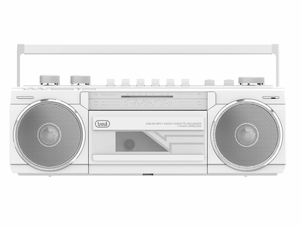 Trevi RR 501 BT Bianco Radioregistratore Portatile Wireless USB-SD e Cassetta