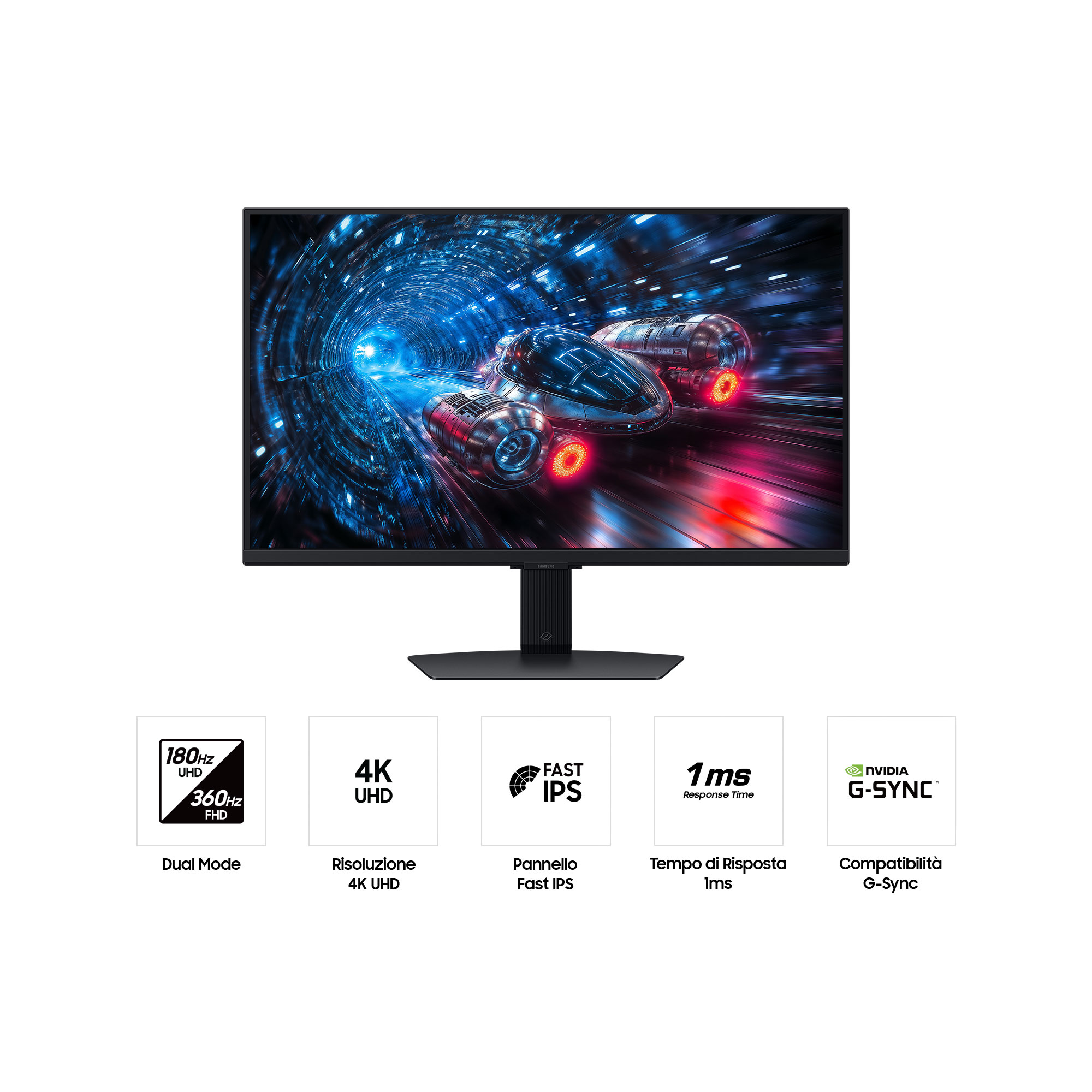 Samsung Odyssey LS27FG702EUXEN Monitor 27 Pollici UHD 360Hz - immagine 4