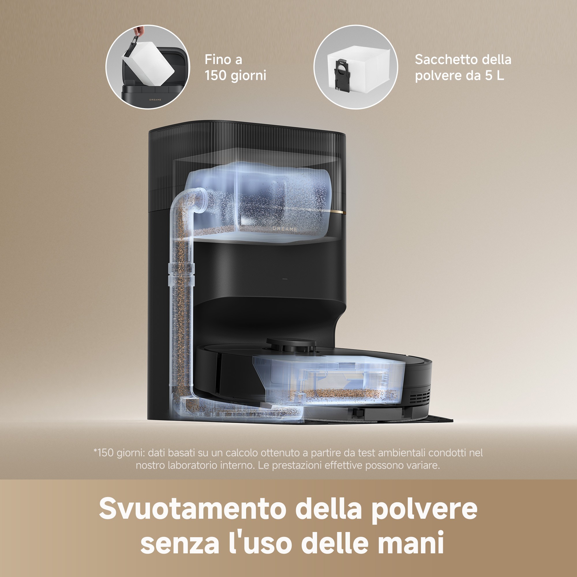Dreame D2 Pro Plus Nero Robot Lava e Aspira Wi-Fi con Base per Svuotamento - immagine 2