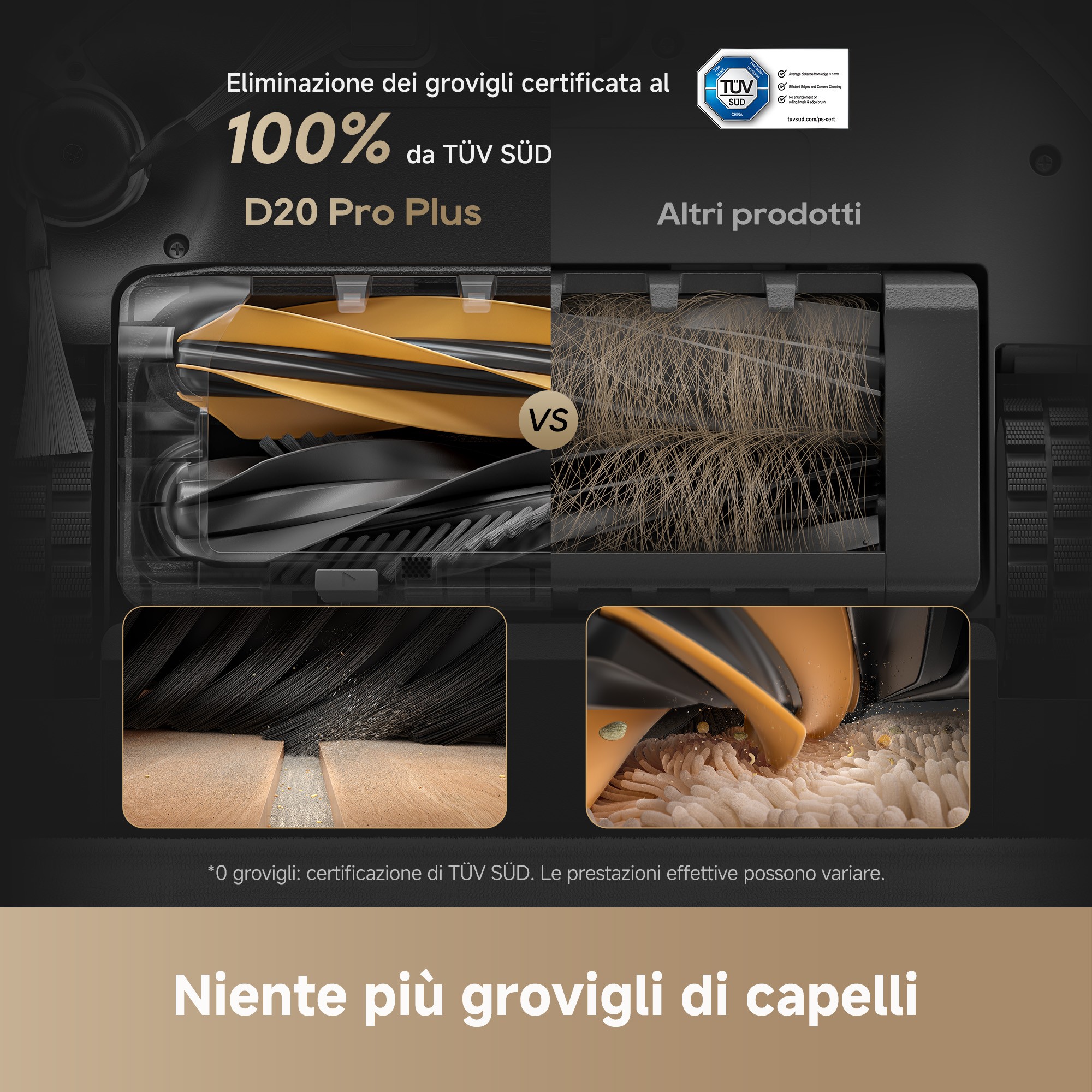 Dreame D2 Pro Plus Nero Robot Lava e Aspira Wi-Fi con Base per Svuotamento - immagine 4