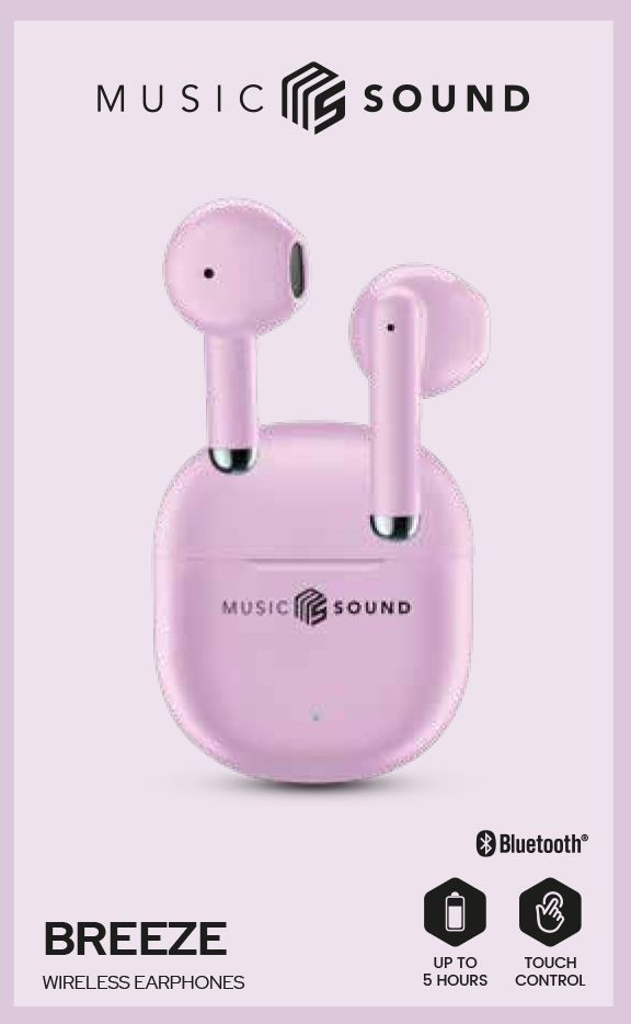 Cellular Line Breeze Rosa Auricolari Bluetooth Con Custodia - immagine 2