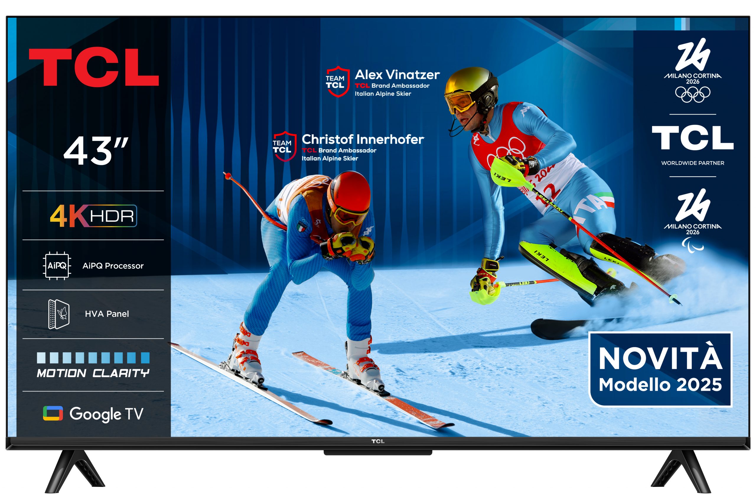TCL 43P6K Smart TV LED 43 Pollici UHD 4K Google TV