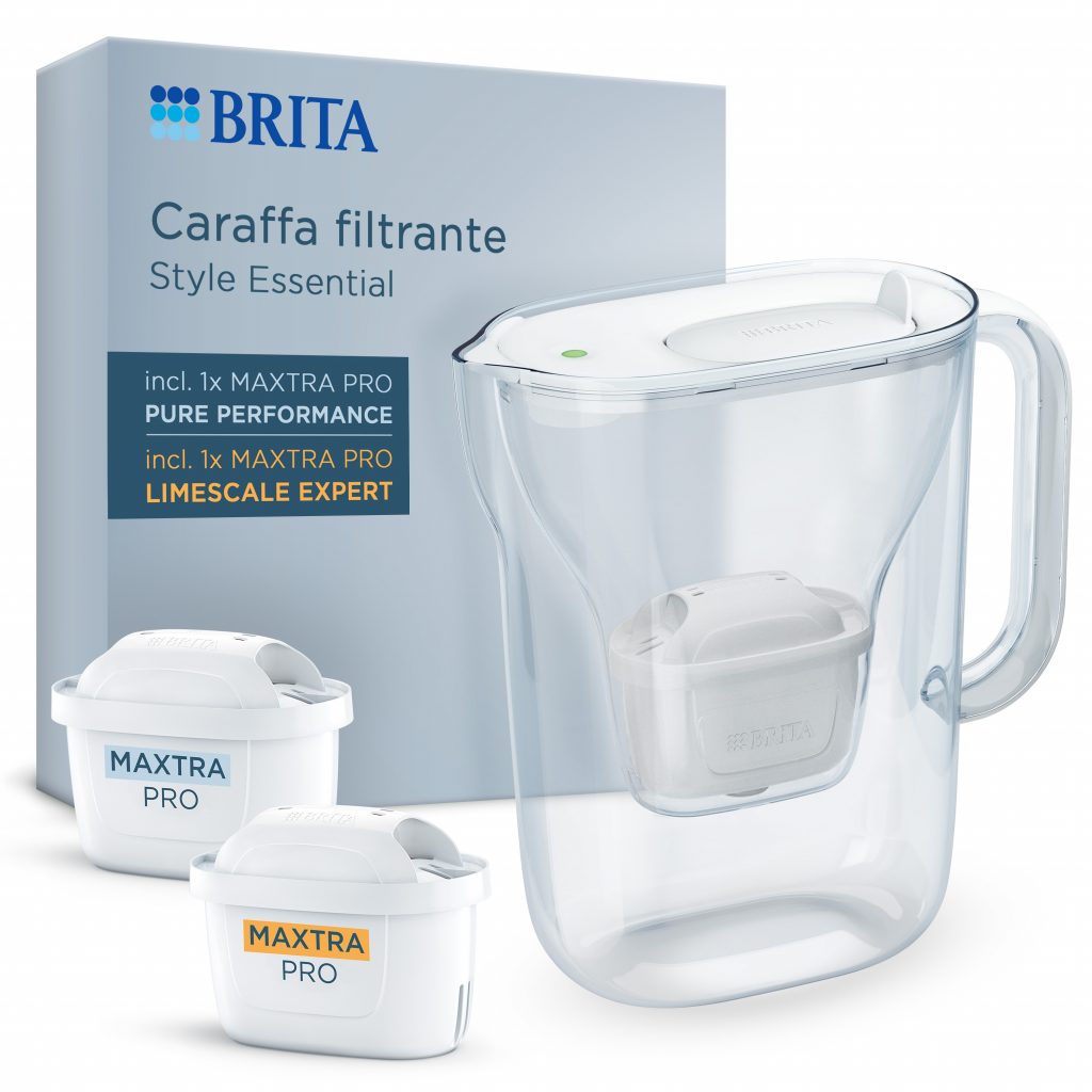 Brita Style Essential Caraffa Filtrante Filtro Pure Performance-Limescale Expert