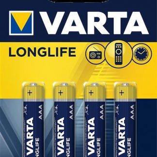 VARTA 4103101414 AAA Longlife, 4 batterie alcaline a lunga durata