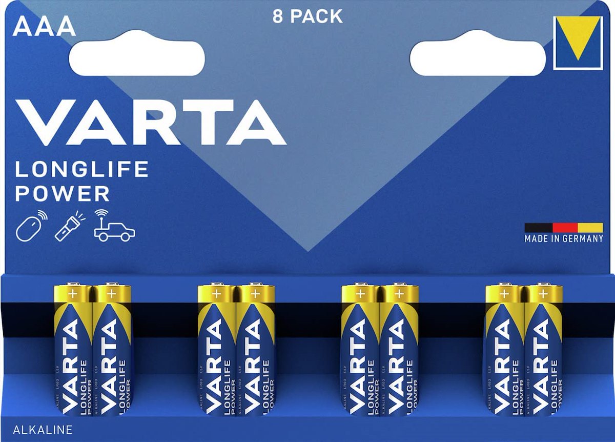 VARTA 4903121418 Batterie Alcaline AAA Longlife Power 8pz