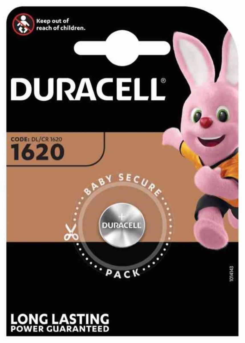 DURACELL DU27 Batteria Bottone CR1620 3V Blister 1 pz Non Ricaricabile