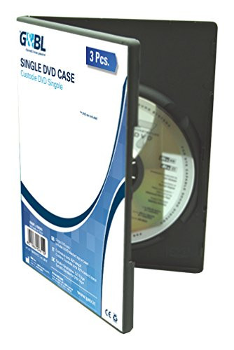 G BL HJD2811GN Contenitore DVD Singolo Nero 3 Pezzi