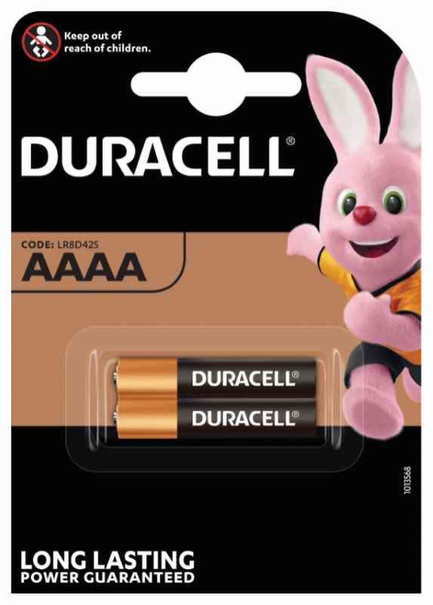 DURACELL DU57 Pile Alcaline AAAA Ultra MN2500, Non Ricaricabili, 2 pz