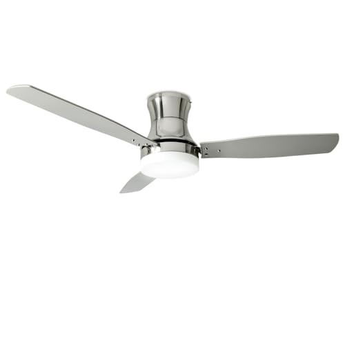 PERENZ 7130CR Ventilatore Soffitto 3 Pale Cromo con LED 20W