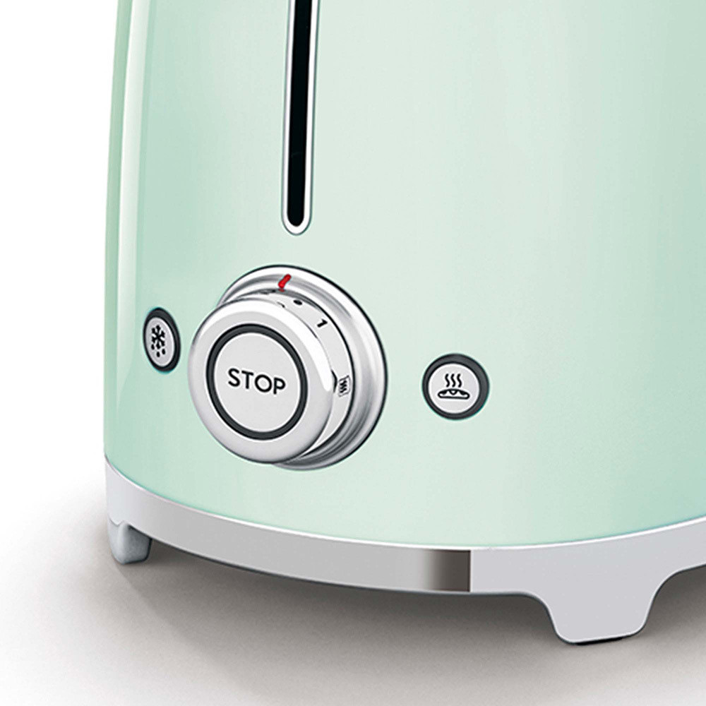 Smeg TSF01PGEU Verde Tostapane a 2 Scomparti 2 Fette 950W Stile Retro - Image 3