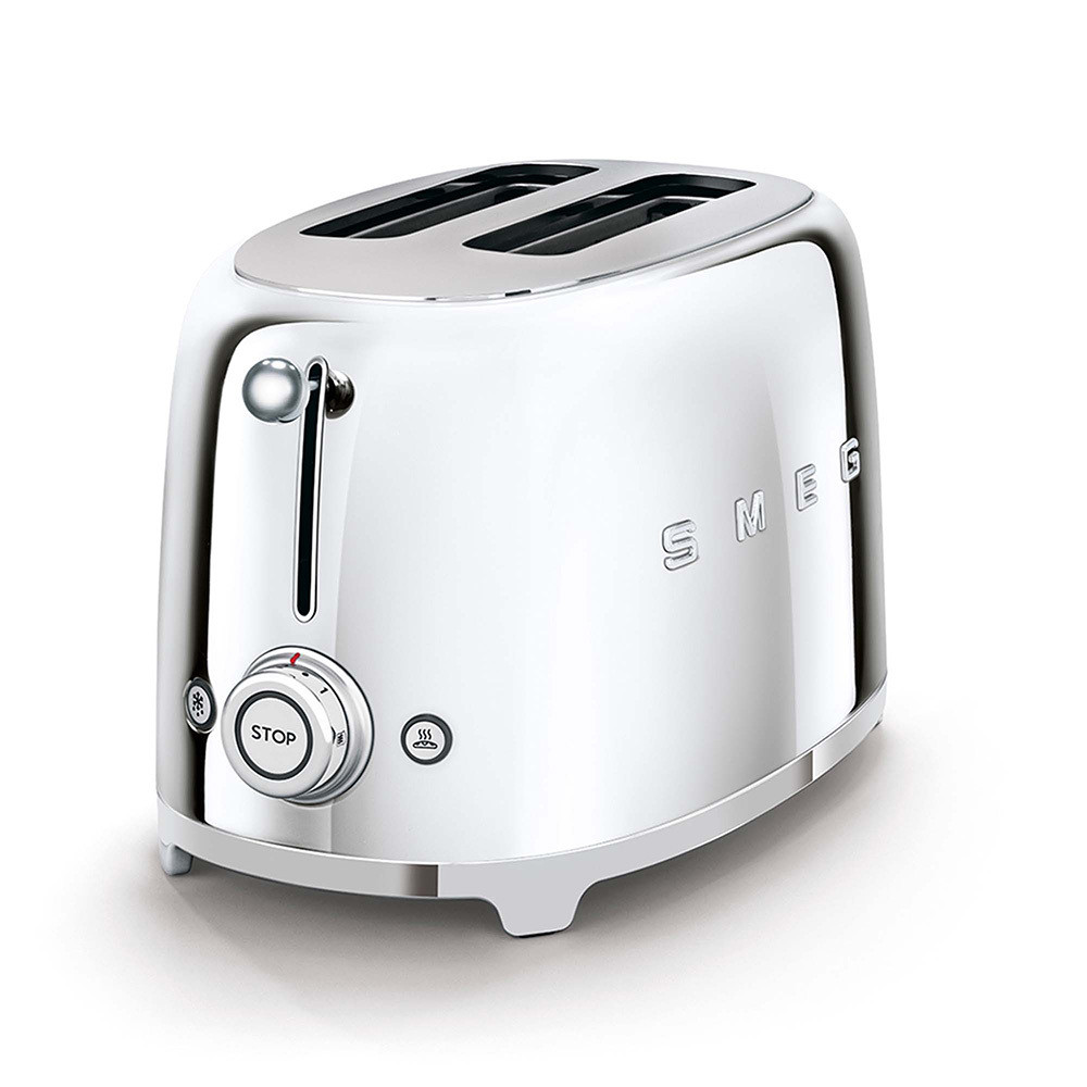 Smeg TSF01SSEU Cromo Retro Tostapane 950W 3 Programmi 6 Temperature 2 Fette - Image 2