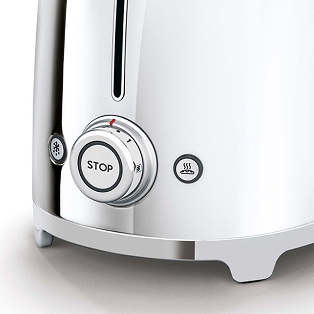 Smeg TSF01SSEU Cromo Retro Tostapane 950W 3 Programmi 6 Temperature 2 Fette - Image 3