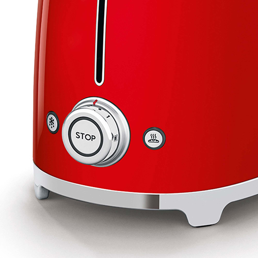 Smeg TSF01RDEU Rosso Tostapane a 2 Scomparti 2 Fette 950W Stile Retro - Image 3