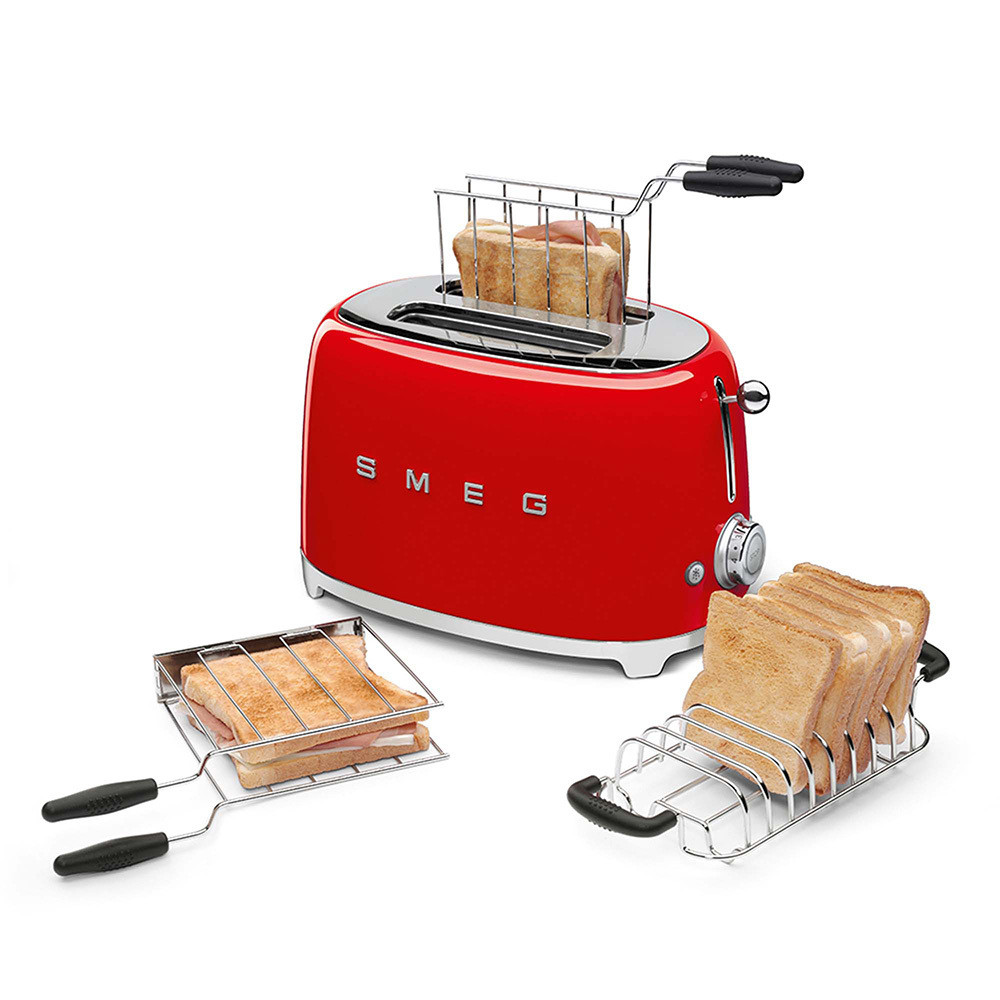 Smeg TSF01RDEU Rosso Tostapane a 2 Scomparti 2 Fette 950W Stile Retro - Image 5