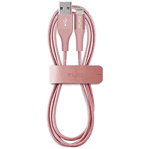 PURO CAPLTFABRIC2RGOLD Cavo MFI in tessuto con connettore 1m Rosa Oro