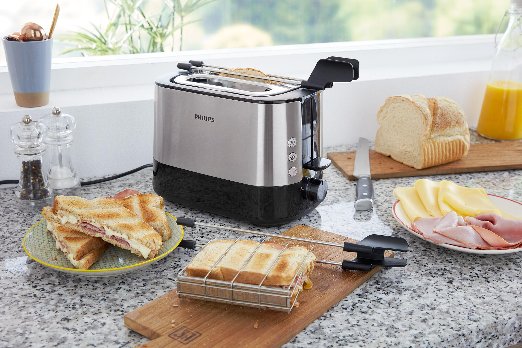 Philips Viva Collection HD2639 Inox Tostapane 2 Pinze 730W 7Livelli Cottura - Image 9