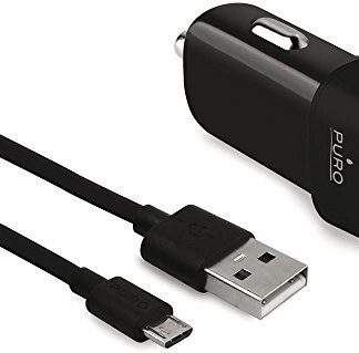 PURO MCHUSBMICROCBLK Caricabatterie Auto 1 Micro USB Compact Nero