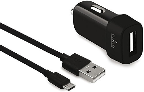 PURO MCHUSBMICROCBLK Caricabatterie Auto 1 Micro USB Compact Nero