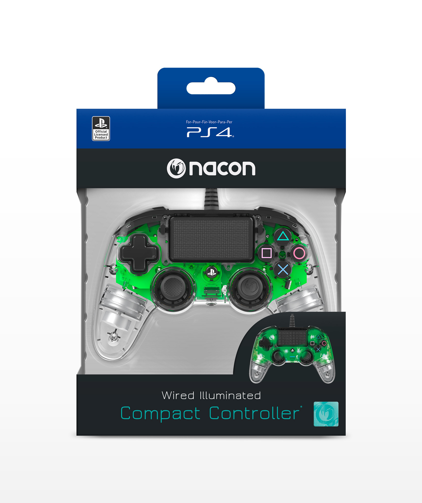 Nacon PS4OFCPADCLGREEN Controller Wired X per PS4 Luminoso - Image 8