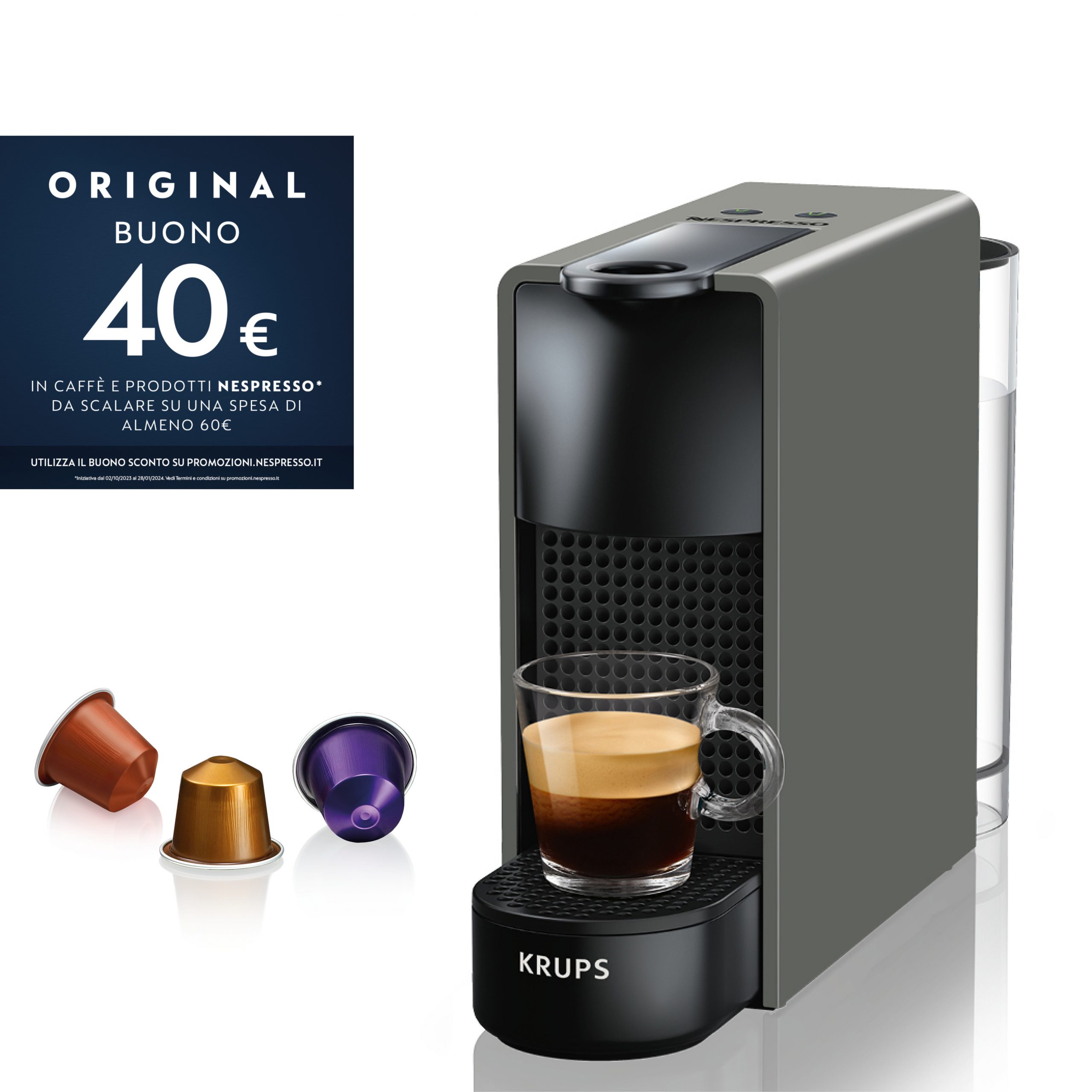 Krups Nespresso Essenza Mini XN1101BK Nera Macchina Caffe a Capsule - Image 2
