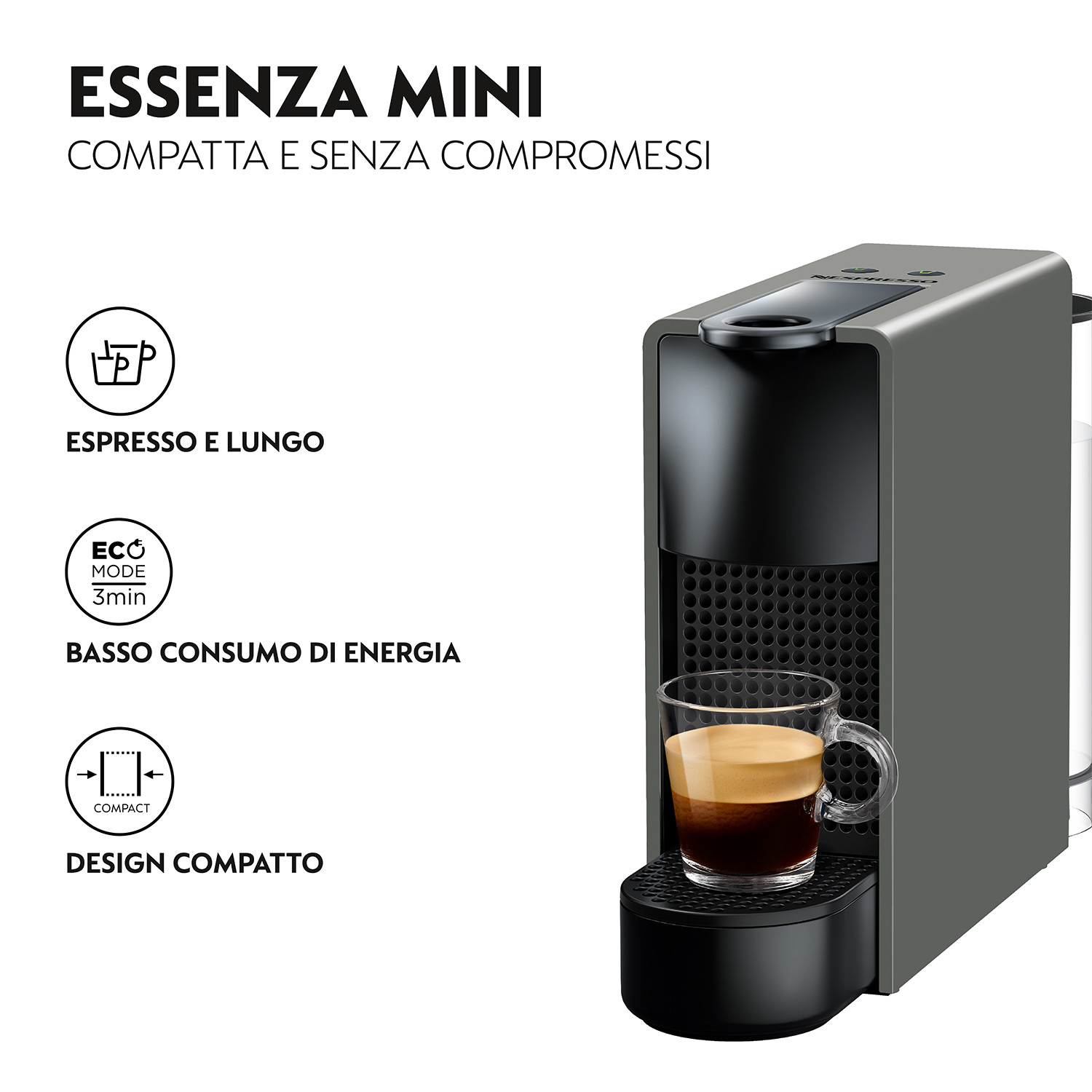Krups Nespresso Essenza Mini XN1101BK Nera Macchina Caffe a Capsule - Image 3