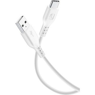 CELLULAR LINE USBDATACUSBCTABW Cavo Ricarica Dati USB A USB C 1.2 Metri Bianco