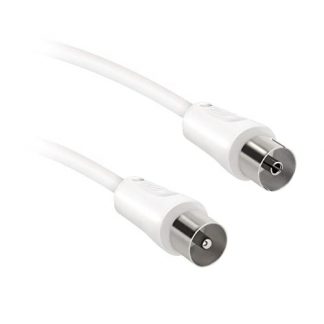 EKON ECAN50MFW Cavo antenna 9.5mm M-F con adattatore 5m bianco