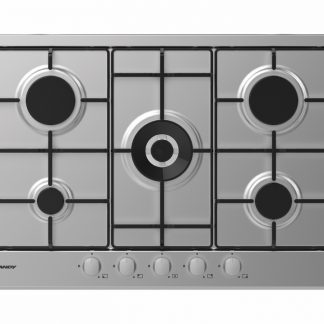 CANDY CHW74WX Piano Cottura Gas 75cm 4 Fuochi Doppia Corona Griglie Smaltate Inox