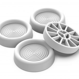 MELICONI 656102 Piedini Antivibrazione Lavatrice Asciugatrice Set 4 Pezzi Bianco