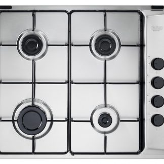 DE LONGHI FLI46ASV Piano Cottura Gas 60cm 4 Fuochi Griglie Smaltate Inox