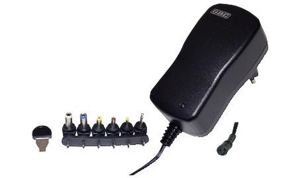 GBC 34010640 Alimentatore Switching Universale 27W 3-12V 2250mA Con 6 Spine